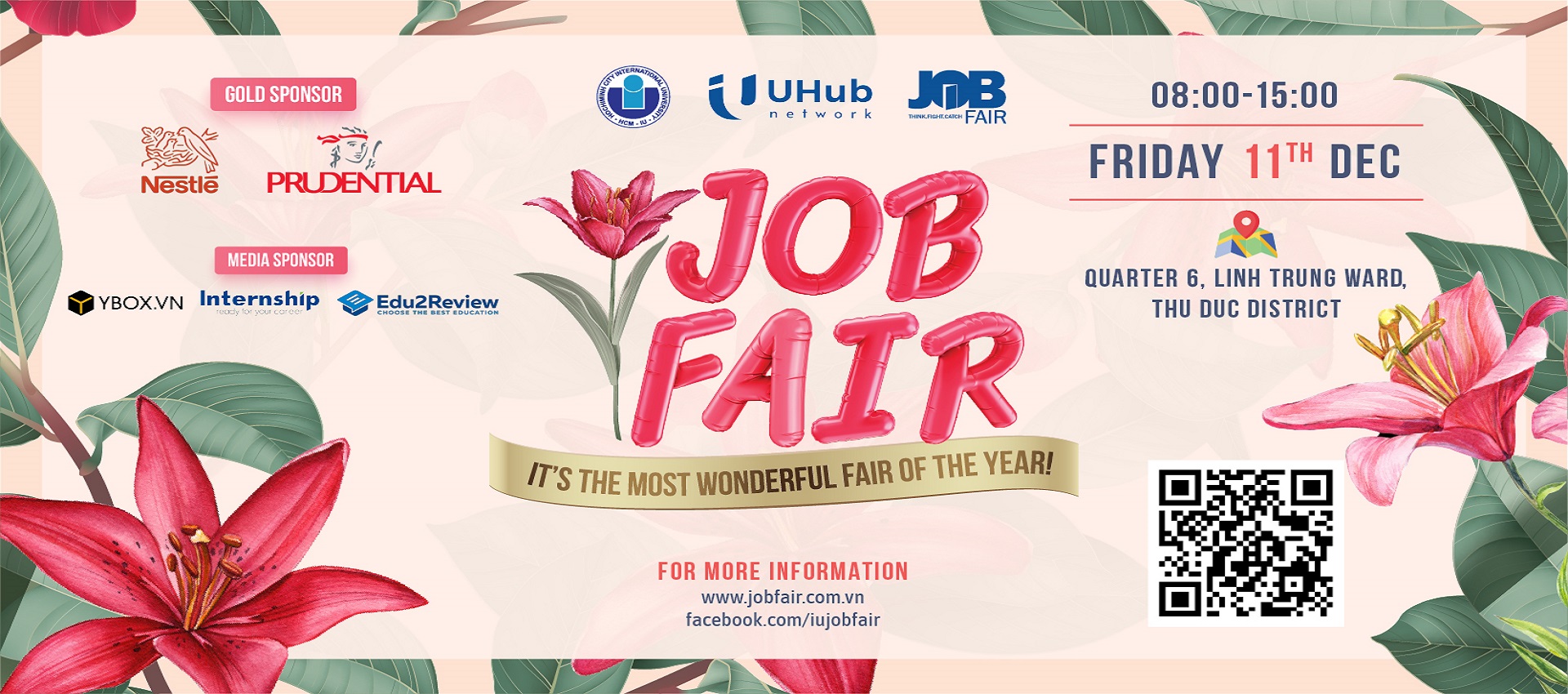 Thư mời sinh viên tham gia ngay chương trình Ngày Hội Việc Làm – Job Fair 2020 Tại Trường Đại Học Quốc Tế – ĐHQG HCM vào ngày 11/12/2020 (Thứ Sáu)
