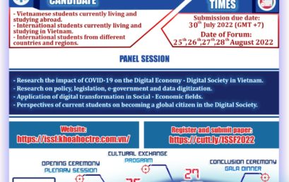 DIỄN ĐÀN KHOA HỌC SINH VIÊN QUỐC TẾ LẦN 6 NĂM 2022 – CHỦ ĐỀ “KINH TẾ SỐ -XÃ HỘI SỐ”