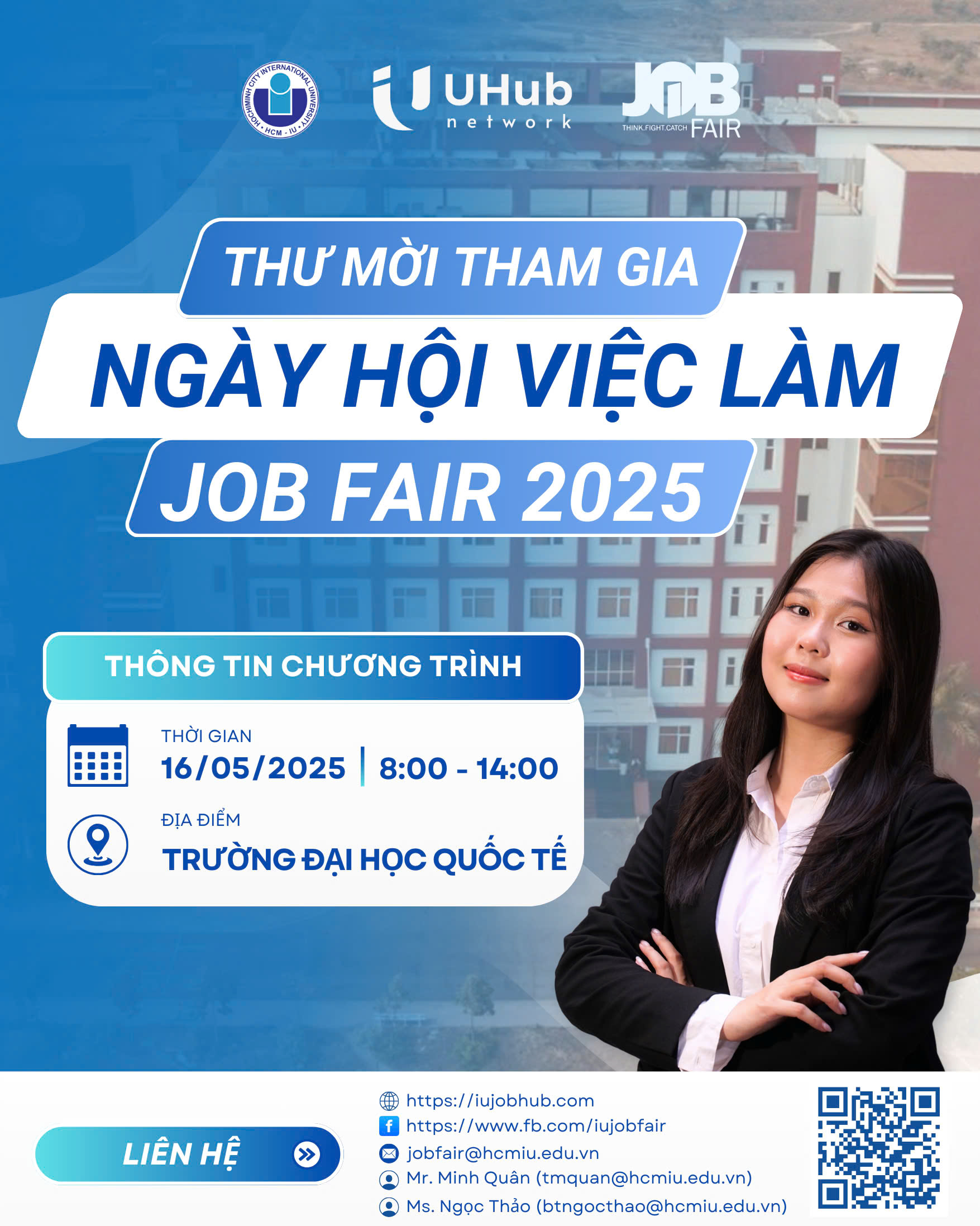 THƯ MỜI DOANH NGHIỆP THAM GIA NGÀY HỘI VIỆC LÀM – JOB FAIR 2025 CỦA TRƯỜNG ĐẠI HỌC QUỐC TẾ