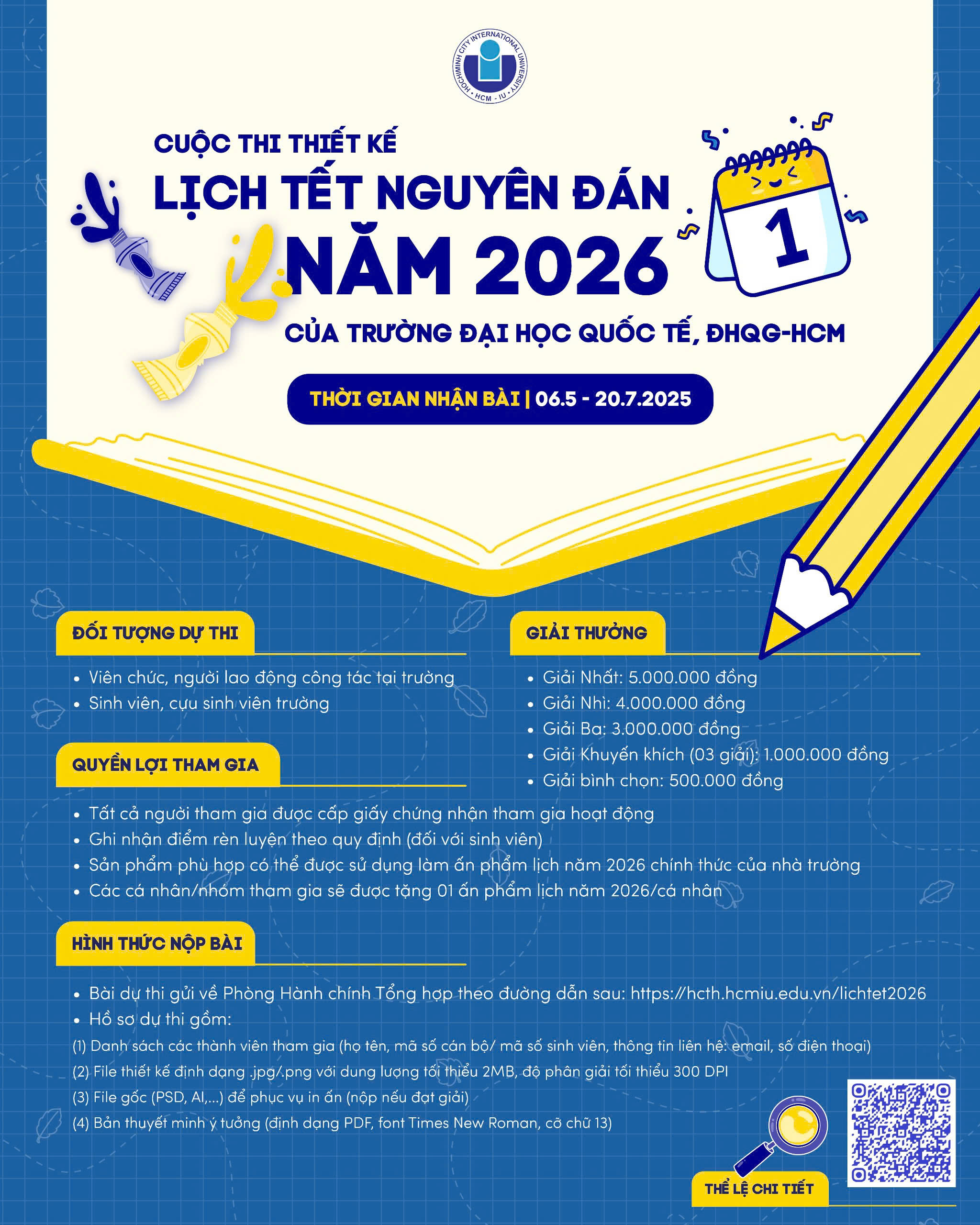 TRƯỜNG ĐH QUỐC TẾ PHÁT ĐỘNG CUỘC THI THIẾT KẾ LỊCH TẾT NGUYÊN ĐÁN NĂM 2026 TRƯỜNG ĐH QUỐC TẾ PHÁT ĐỘNG CUỘC THI THIẾT KẾ LỊCH TẾT NGUYÊN ĐÁN NĂM 2026